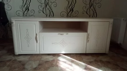 Тумба с колоннами Венеция 32.02 Сосна Астрид Ваниль