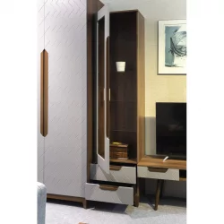 Шкаф для посуды в гостиную Сканди (ВИ) Грей