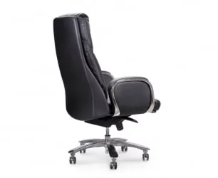 Кресло руководителя Сенат кожа Черный