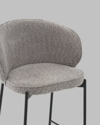 Стул полубарный Тисдейл букле серый