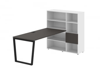 Рабочая станция EDIS EVRST 1217 Мокко Черный Белый