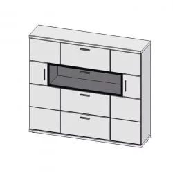 Комод высокий Корано Бм.Кор-14 Белый