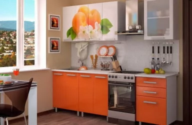 Маленькая кухня 1,8 м Персик