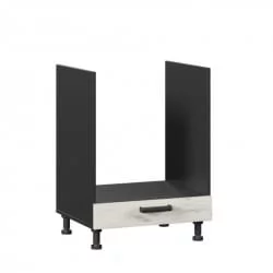 Тумба кухонная 600 для встраиваемой техники Винченца ЛД 234.250.000.061 Черный Дуб Крафт белый