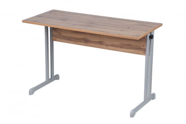 Парта двухместная с прямыми углами (рост 6) Серый/Металл Серый