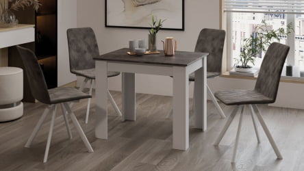 Стол обеденный Промо тип 1 Белый/Ателье темный