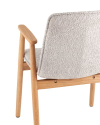 Стул обеденный Philo с деревянными ножками серый