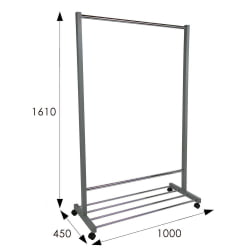 Гардеробная вешалка для одежды В 35Н Серый