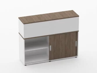 Тумба комбинированная высокая для рабочего модуля Deka 9.04.145 Дуб Верцаска/Белый