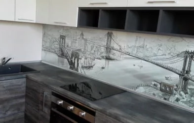 Глянцевый фартук (КОМПОЗИТ) KM 48