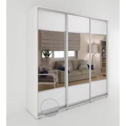 Шкаф-купе 3-х дверный Акцент-Дуэт КВ 1800х600 Выбеленное дерево