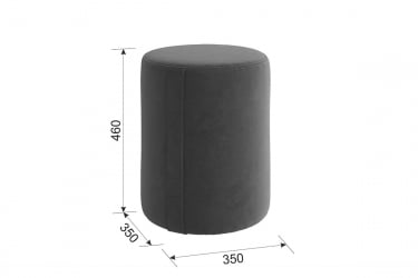 Пуф Рони 2 PM-001.2 графит (велюр)