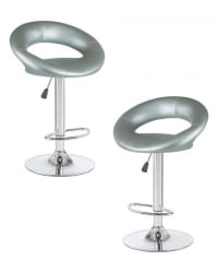 Стул барный DOBRIN MIRA (серебряный) 2 шт