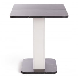 Раздвижной стол GENT ЛДСП, 110-145x68,6x75,5 см, Мрамор Блэк Роял/Белый