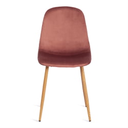 Стул BREEZE (mod. 4724) вельвет/металл, 44 х 53 х 87 см, Coral (коралловый) HLR44 / натуральный