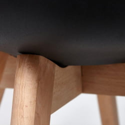 Стул TULIP (mod. 73) / 1 шт. в упаковке дерево/пластик/ПУ, 48.5*52.5*83cм, черный