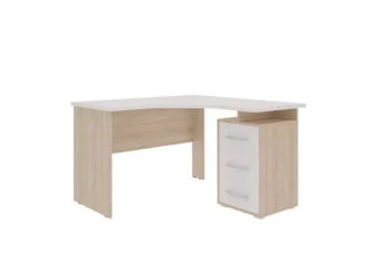 Стол компьютерный 1200 угловой Лайт 2 Дуб сонома/Белый