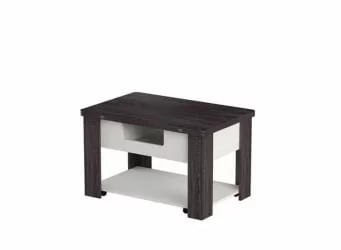 Стол-трансформер раскладной Стэп-4 Ясень черный Бодега белый