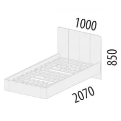 Кровать Кашемир 900.04 Дуб Кронберг