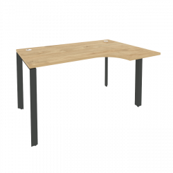 Стол эргономичный правый на П-образном м/к ОНИКС О.МП-СА-2Р Тиквуд Светлый/Антрацит / ONIX O.MP-SA-2R
