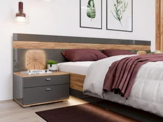 Тумба прикроватная Фиджи ЛД 659.060.000 Дуб Золотой Антрацит