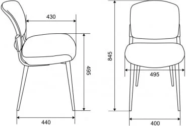 Стул для кухни Бюрократ KF-8W Красный