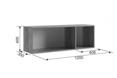 Антресоль трехдверная Бери MPR-026 Дуб крафт золотой/графит