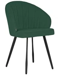 Стул обеденный DOBRIN NAOMI (ЭМАЛЬ ЧЕРНЫЙ МУАР велюр Catania Izumrud)