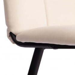 Металлический стул Asti TREND, велюр, молочный/черный, 4, 47х54х86 см