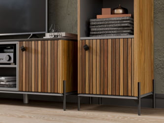 Гостиная Элиот №3 Оникс Серый/Орех фактурный