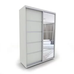 Гардеробный шкаф-купе Акцент-Квадро Д 1200х600 Выбеленное дерево