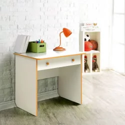 Стол компьютерный №7 Белый/Оранжевый