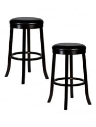 Круглый барный табурет DOBRIN BOB BAR (капучино, черный) 2 шт