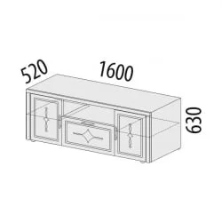 Тумба с колоннами Венеция 32.02 Сосна Астрид Ваниль