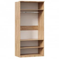 Шкаф двухстворчатый с зеркалом и декоративными накладками Фиджи ЛД 659.235.000 Дуб Золотой Антрацит