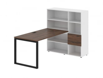 Рабочая станция EDIS EQRST 1215 Дуб Денвер темный Черный Белый