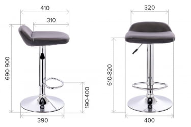 Барный стул Everprof Form Экокожа Красный