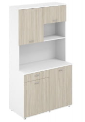 Офисная мини-кухня с ящиком Sigma SG.1002.WH.OL Белый Дуб светлый