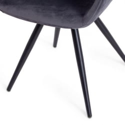 Кресло BOEING ( mod. 9120) / 1 шт. в упаковке металл/вельвет, 42x58x84.5x47см, серый (HLR 21)/черный