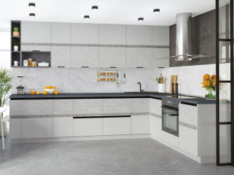 Кухонный гарнитур угловой Бостон 4 (ширина 342х223 см)