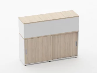 Тумба комбинированная высокая для рабочего модуля Deka 9.04.145 Туя/Белый