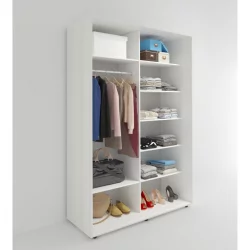 Гардеробный шкаф-купе Акцент-Вера ДР 1200х600 Выбеленное дерево