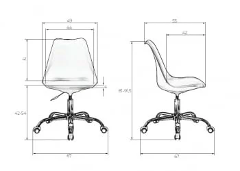 Офисное кресло для персонала DOBRIN MICKEY Черный