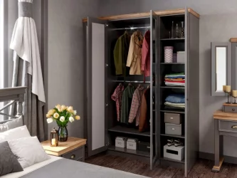 Спальный гарнитур Амели №13 Оникс серый