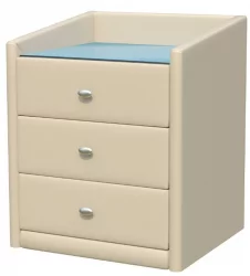 Тумба прикроватная с 3-мя ящиками №5 Бежевая
