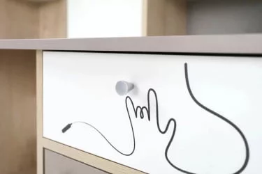 Стол компьютерный Котофей Дуб Ирландский Мокко Белый