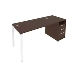 Рабочая станция с опорной тумбой Metal System Б.РС-СТП -1.3 Венге/Белый