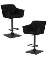 Стул барный DOBRIN RALF (черный твид (LEO18)) 2 шт