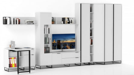 Полка в гостиную City большая белый