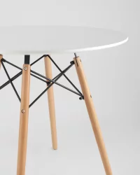 Маленький обеденный стол DSW D80 Белый